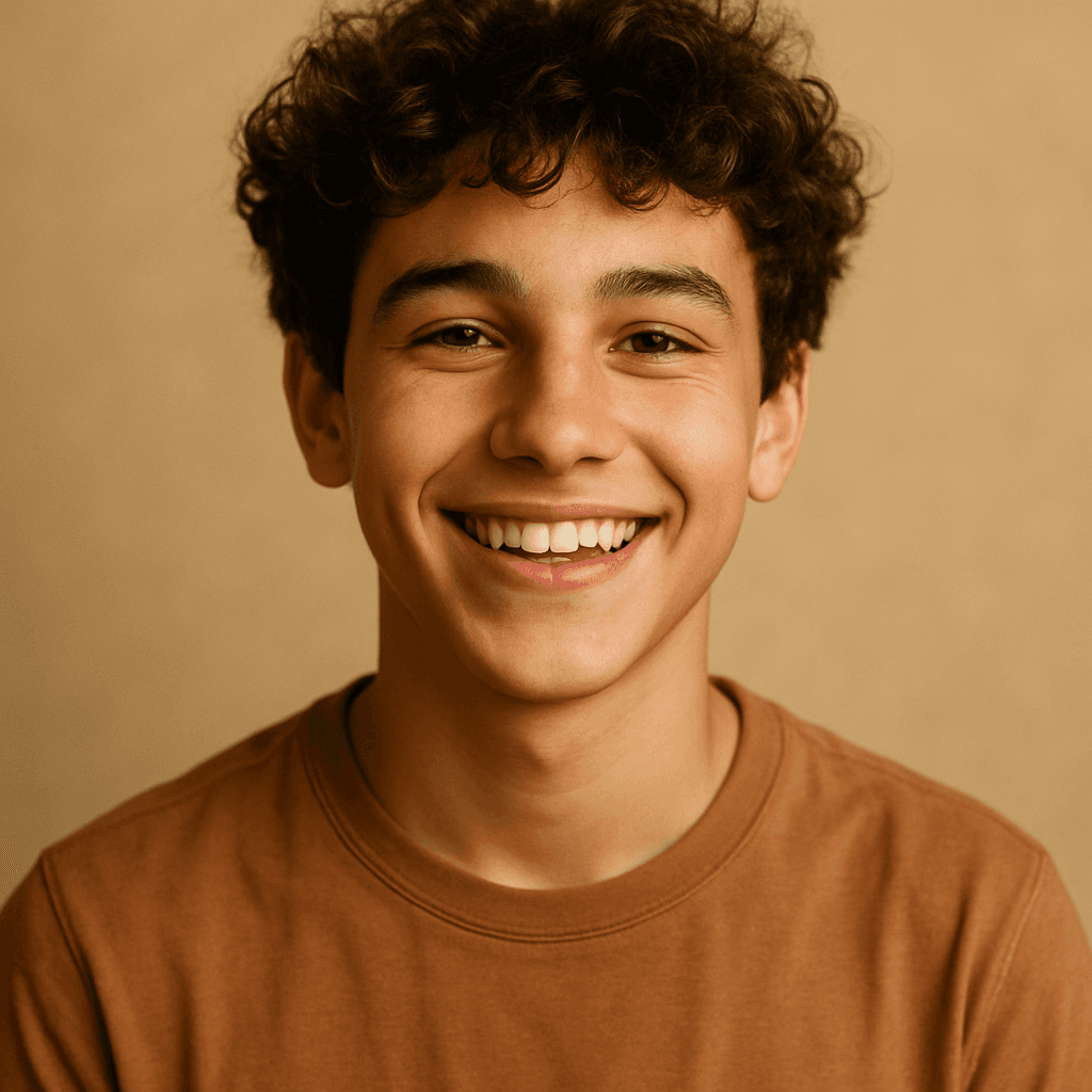 Smiling teenager